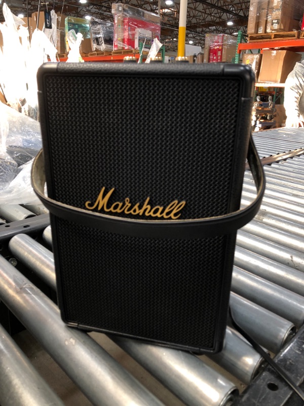 Photo 2 of Marshall Tufton Bluetooth Speaker, Black & Brass
