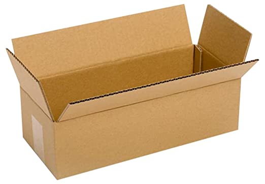 Photo 1 of  Recycled Corrugated Cardboard Single Wall Standard Long Box with C Flute, 14" Length x 6" Width x 4" Height