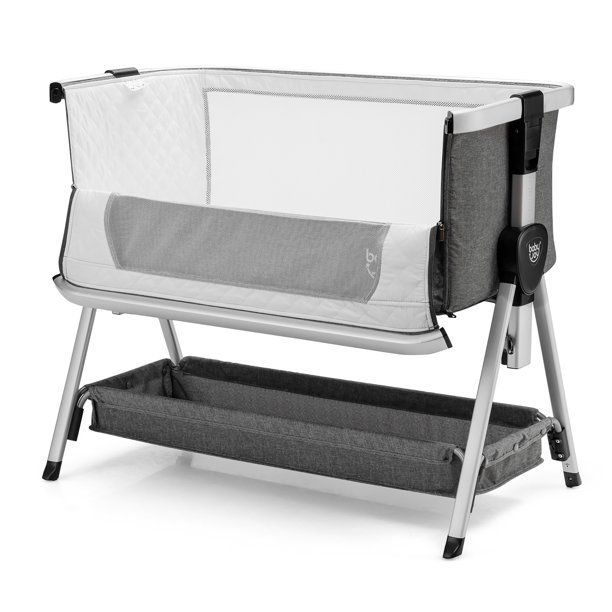 Photo 1 of  Side Crib Portable Adjustable Infant Travel Sleeper Bassinet Dark Grey
