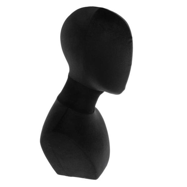 Photo 1 of PLASTIC Head Mannequin Bust (Black), Jewelry Display Model for Wigs/Scarf/ Cap/Headphone