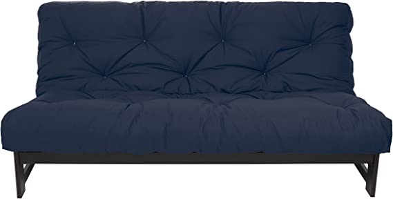 Photo 1 of ***MATRESS ONLY*** Mozaic Full Size 8-Inch Cotton Twill Gel Dual Memory Foam Futon Mattress, Navy
