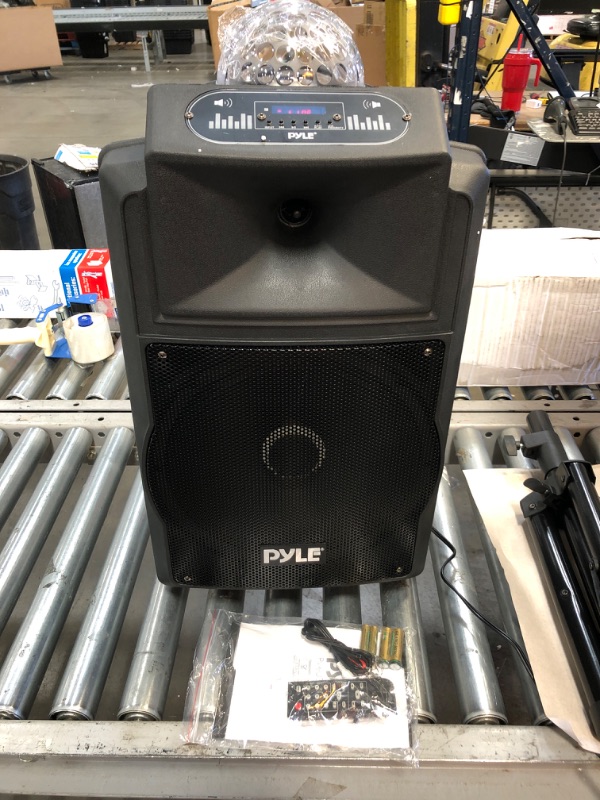 Photo 2 of (1)Portable DJ Karaoke PA Speaker - Outdoor 700 Watt Stereo 12" Subwoofer Built-in LED