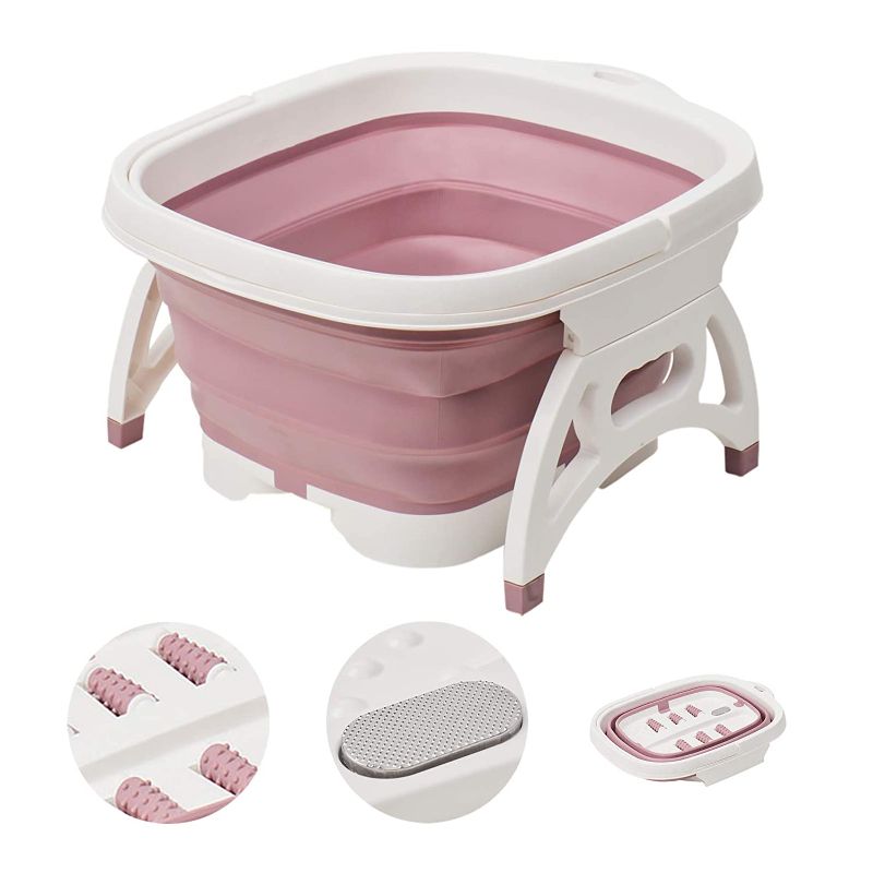 Photo 1 of 
Collapsible Foot Soaking Bath Basin with Foot Callus Remover 