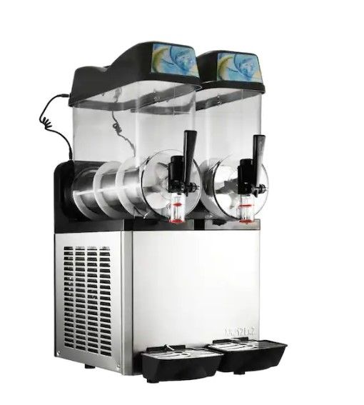 Photo 1 of  Commercial Slushy Machine 1600W Frozen Drink Machine 24L Double Tank Snow Cone Machine Margarita Maker
