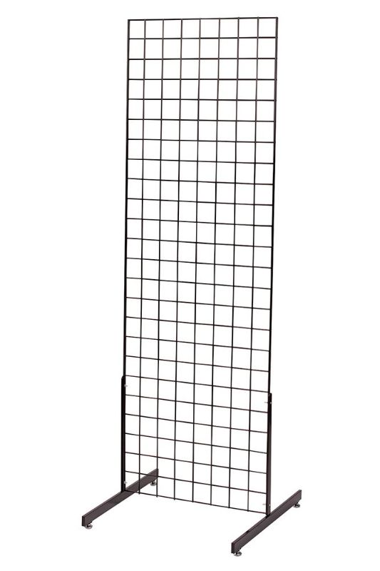 Photo 1 of 2' X 6' Grid Wall Standing Fixture - Black
