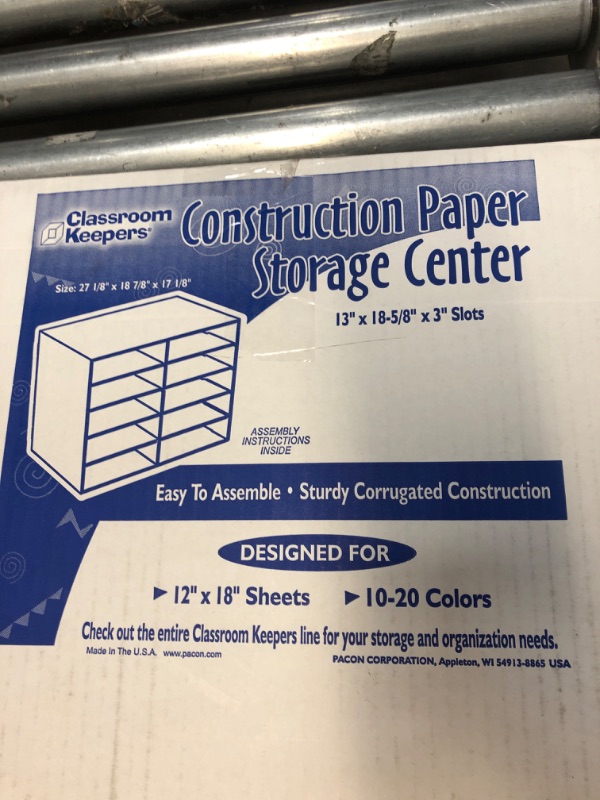 Photo 1 of  12" x 18" Construction Paper Storage, 10-Slot, White,
