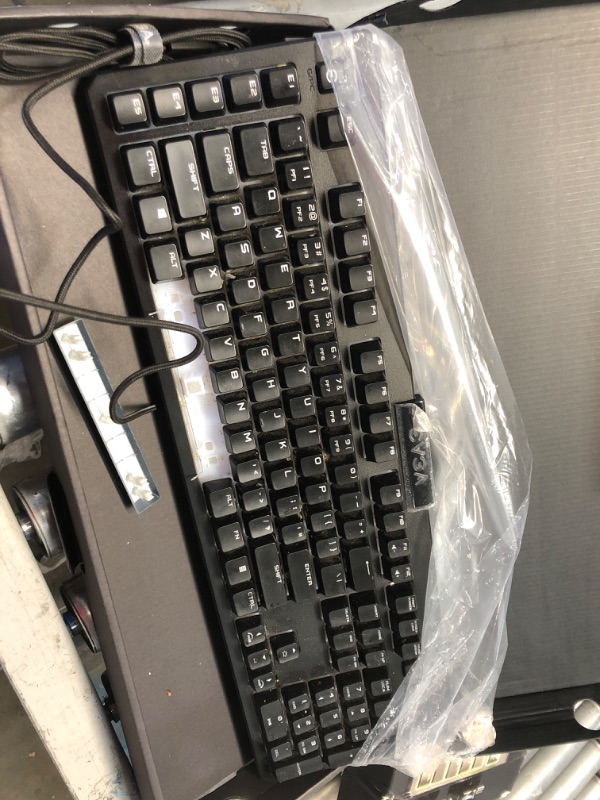 Photo 2 of EVGA Z12 RGB Gaming Keyboard, RGB Backlit LED, 5 Programmable Macro Keys, Dedicated Media Keys, Water Resistant, 834-W0-12US-KR
