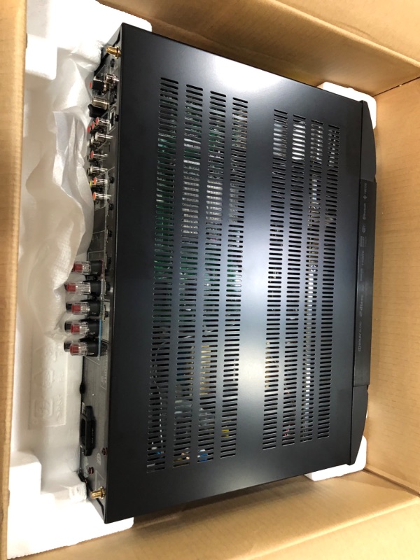 Photo 1 of Marantz NR1510 UHD AV Receiver (2019 Model) – Slim 5.2 Channel Home Theater Amplifier, Dolby TrueHD and DTS-HD Master Audio | Alexa Compatible | Stream Music via Wi-Fi, Bluetooth and HEOS Black
