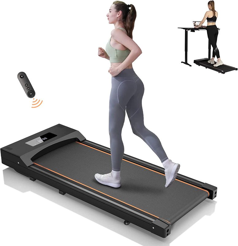 Photo 1 of Under Desk Treadmill TODO 2 in 1 Portable Walkstation Walking Jogging Running Installation Free for Home Office Use, Slim Flat LED Display and Remote Control
