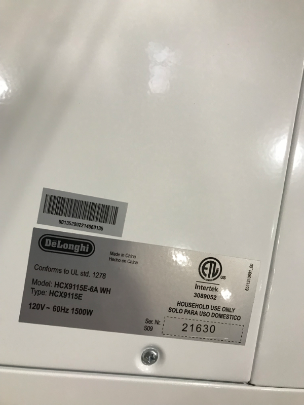 Photo 3 of ** UNKNOWN MISSING PARTS ** De'Longhi Convection Panel Heater, White & Mica Thermic Panel Heater, Full Room Quiet 1500W, Freestanding/Easy Install Wall Mount, Adjustable Thermostat, 2 Heat Settings,  Thermic Panel Heater