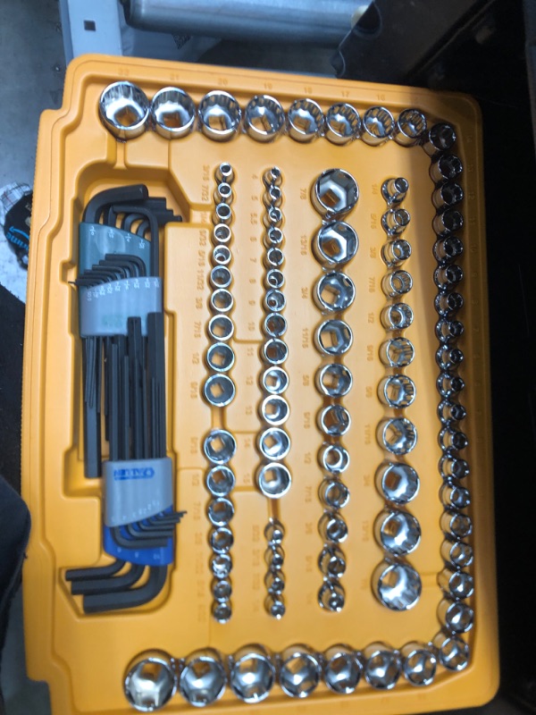 Photo 6 of **OPENED**
GearWrench 239 Pc. 1/4, 3/8, 1/2 Drive Metric SAE Socket and Ratchet Set with Storage Box