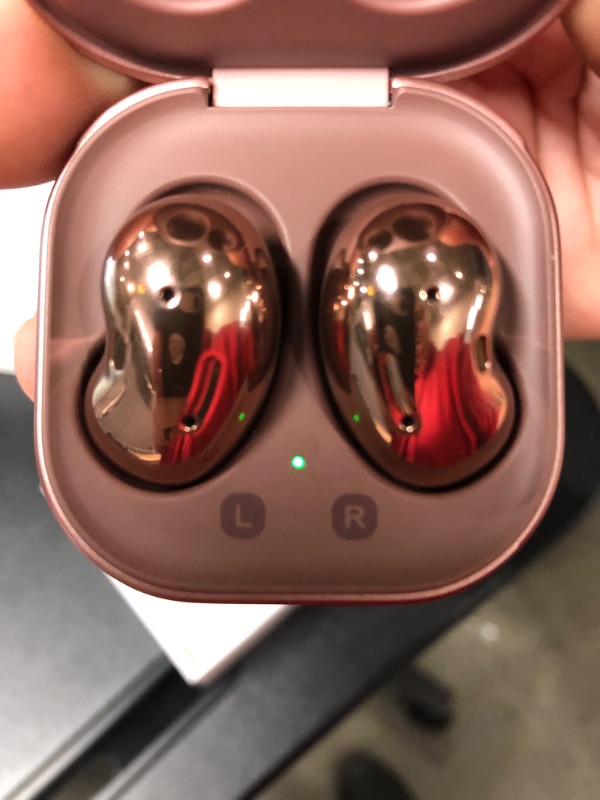 Photo 6 of SAMSUNG Galaxy Buds Live True Wireless Earbuds US Version Active Noise Cancelling Wireless Charging Case Included, Mystic Bronze
