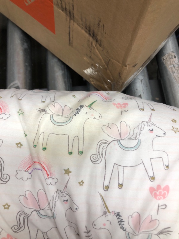 Photo 2 of Boppy Nursing Pillow Cover—Original | Pink Unicorns and Castles | Cotton Blend Fabric | Fits Boppy Bare Naked, Original and Luxe Breastfeeding Pillow | Awake Time Only