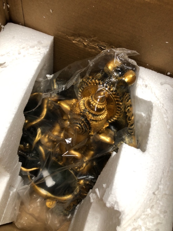 Photo 2 of ***DAMAGED*** Buddha Meditation Brass Statue Antique 11 Inch Dhyana Mudra Meditation Buddha Idol for Peace Meditation Protection Siddhartha Sculpture Handmade in Nepal Famous at Tibet China India Thai