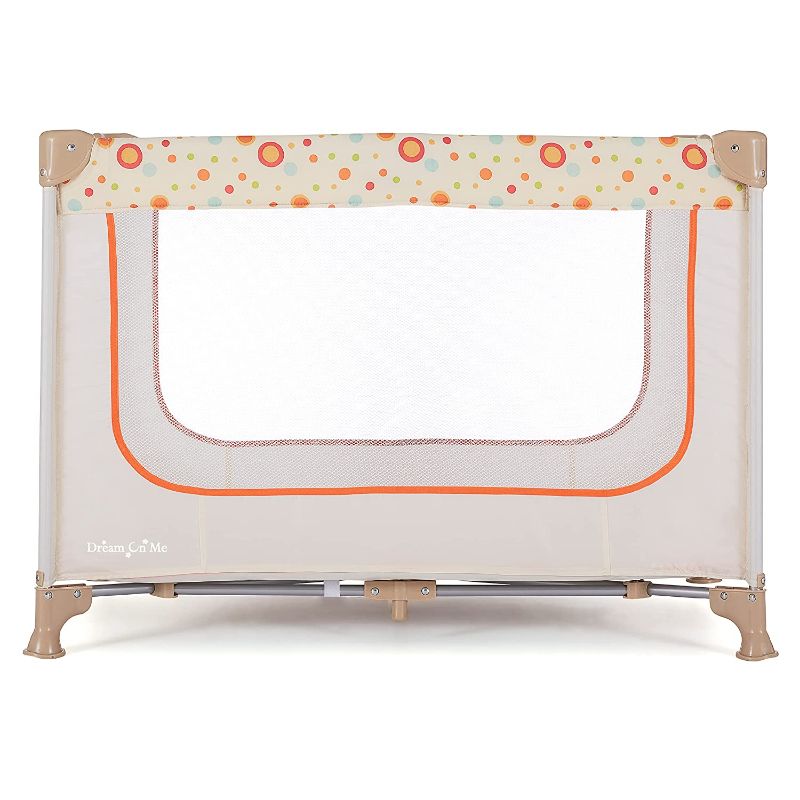 Photo 1 of Dream On Me Zodiak Portable Playard with Carry Bag & Shoulder Strap, Beige
