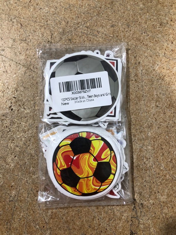 Photo 2 of 
100pcs Soccer Stickers for Teens Kids, Waterproof Vinyl Soccer Stickers & Decals for Motorcycles, Skateboards, Helmet, Luggage Cases, Laptops, Water Bottles (Soccer)