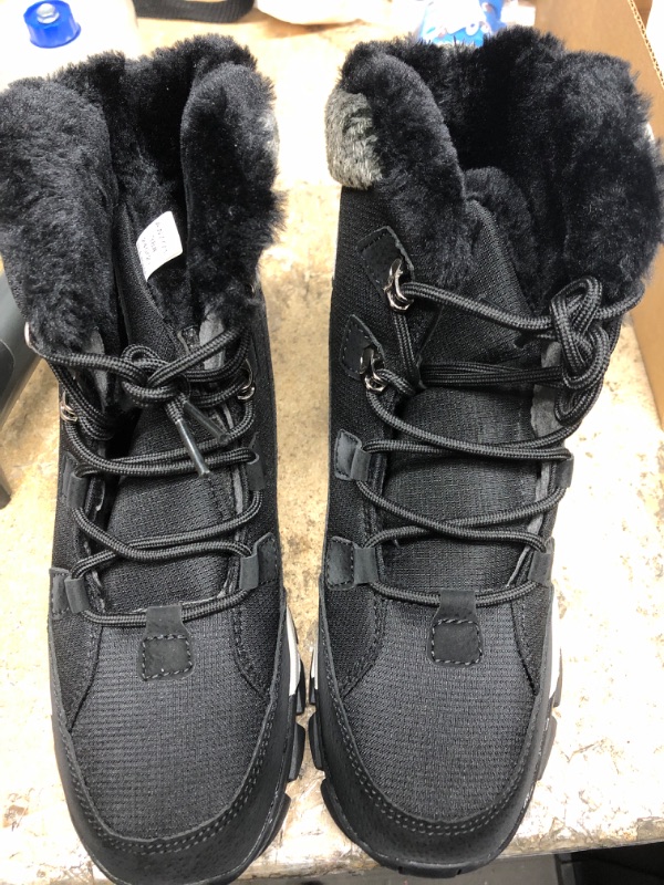 Photo 2 of HOBIBEAR Women’s Snow Boots Winter Outdoor Lace up Warm Faux Fur Boots 
