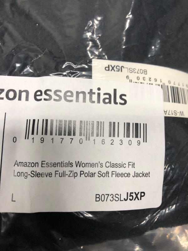 Photo 3 of Amazon Essentials Women's Classic-Fit Long-Sleeve Full-Zip Polar Soft Fleece Jacket (Available in Plus Size) Polyester Black Large