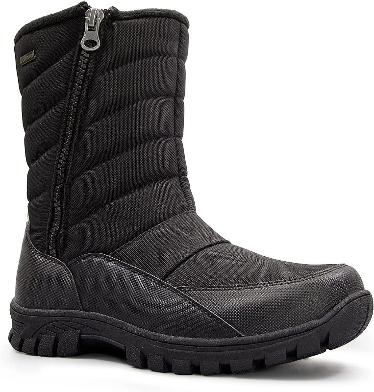 Photo 1 of *NEW* mysoft Mens Winter Snow Boots Waterproof Insulated Mid-Calf Hiking Boot Boot Fur