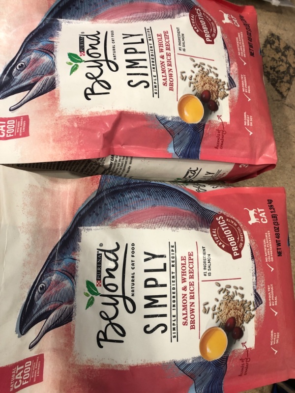 Photo 2 of **BB 03/2024*- 2 of- Purina Beyond Natural Limited Ingredient Dry Cat Food, Simply Salmon & Whole Brown Rice Recipe - 3 lb. Bag Salmon & Whole Brown Rice 3 Pound 