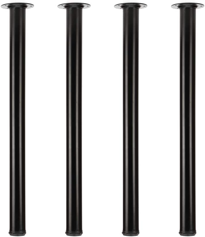 Photo 4 of 27.5 inch / 70cm Adjustable Tall Metal Desk Legs, Office Table Furniture Leg Set, Set of 4 (70cm, Black)