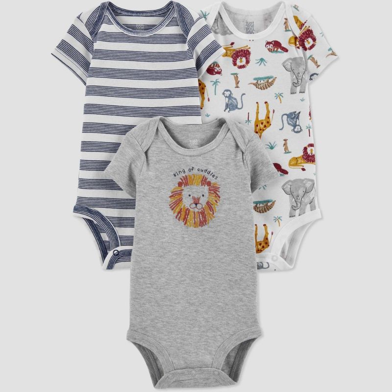 Photo 1 of Baby Boys' 3pk Safari Bodysuit - Just One You® Made by Carter's
SET OF 3 SIZES 3M, NB 