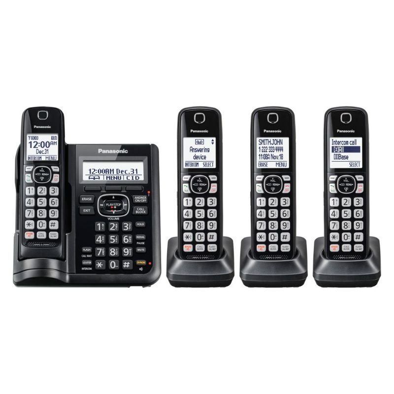 Photo 1 of KX-TGF544B 4 Handsets Expandable Cordless Phone with Call Block & Answering Machine
