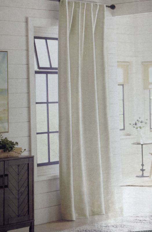 Photo 1 of Faux Silk Room Darkening Window Curtain Panel - Threshold™ - 52 X 95
