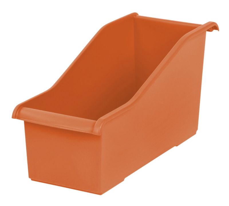 Photo 1 of IRIS 1597234 Connecting Book Bins, Orange 6 Pack