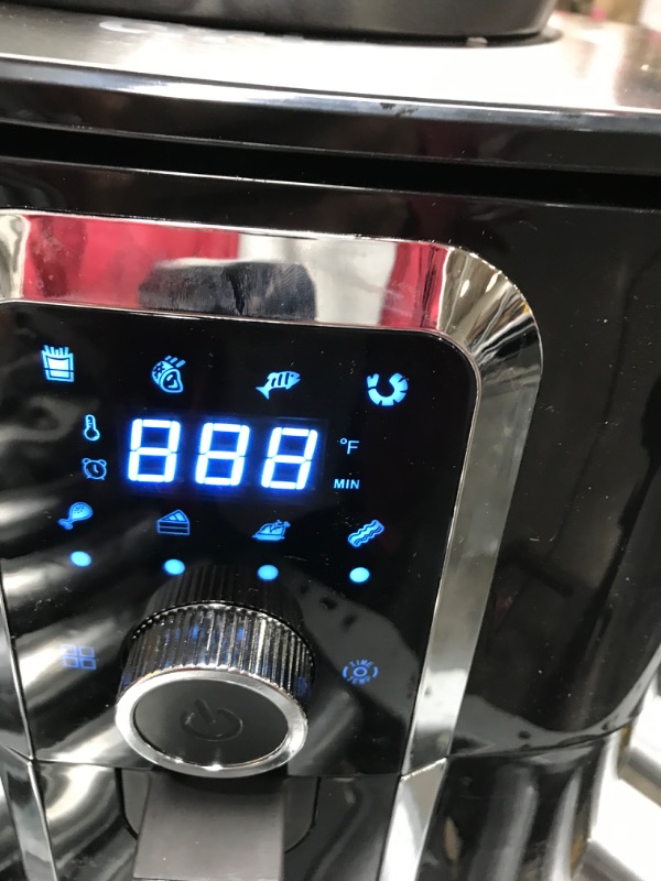 Photo 3 of (DOES NOT FUNCTION)Aria Teflon-Free 7 Qt. Premium Ceramic Air Fryer with Recipe Book, Black
**DID NOT POWER ON, CANNOT ADJUST ANYTHING**