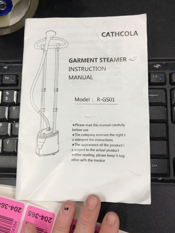 Photo 3 of **MISSING TANK KNOB** Professional Series Garment Steamer Accessories for Clothes Dual-Pro Iron, 1500 Watt Power and a Large Water Tank, Built-in Ironing Board and Garment Hanger (black)