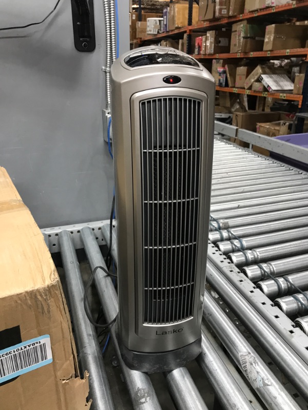 Photo 2 of ***PARTS ONLY*** Lasko Oscillating Digital Ceramic Tower Heater for Home with Adjustable Thermostat, Timer and Remote Control, 23 Inches, 1500W, Silver, 755320