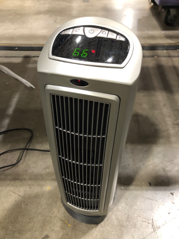 Photo 2 of Lasko 1500W Digital Ceramic Space Heater with Remote, 755320, Silver