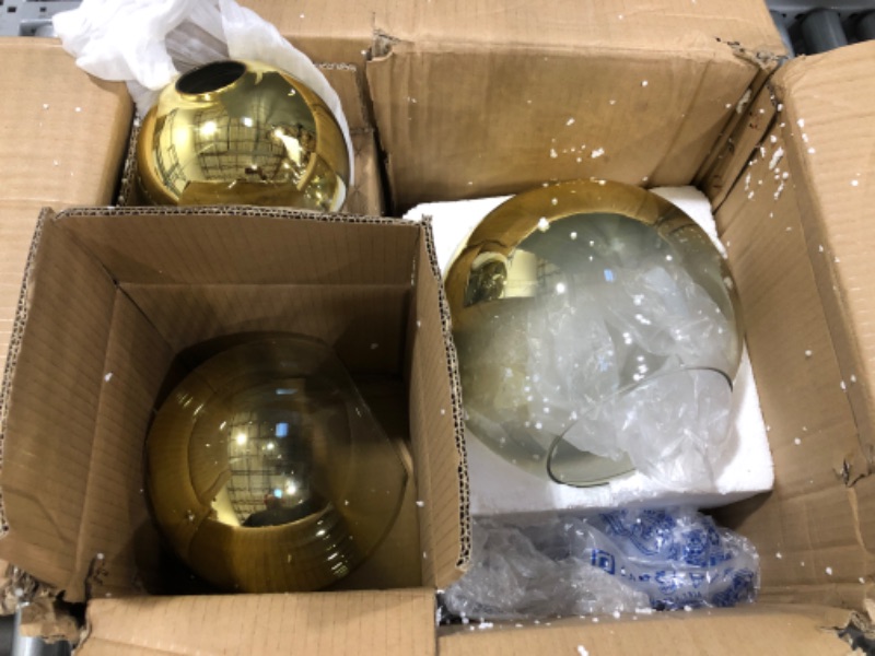 Photo 2 of (Used - Incomplete) KCO Lighting Modern 3-Pack Gold Globe Pendant Lighting Adjustable Length Lamp LED Farmhouse Light Fixtures Brass Dining Room Decor Hanging Light for Bedroom Kitchen Island Entryway
