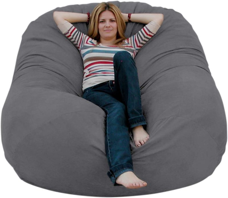 Photo 1 of  Bean Bag Chair, Large, Grey **NOT WHAT SHOWED IN FACTORY PICTURE**