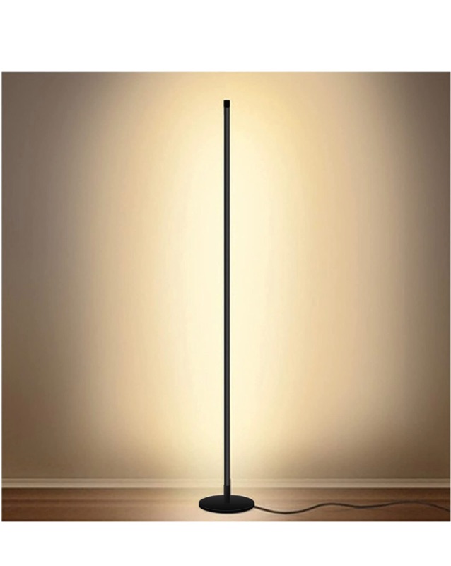 Photo 1 of : TXONE Modern Floor Lamp Led Standing Corner Lamp Black Decor Floor Lamps Contemporary Metal Floor Lamp for Living Room Bedrooms with Remote & Touch Control