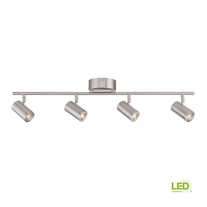 Photo 1 of Brushed Nickel Four-Light LED Track Light
