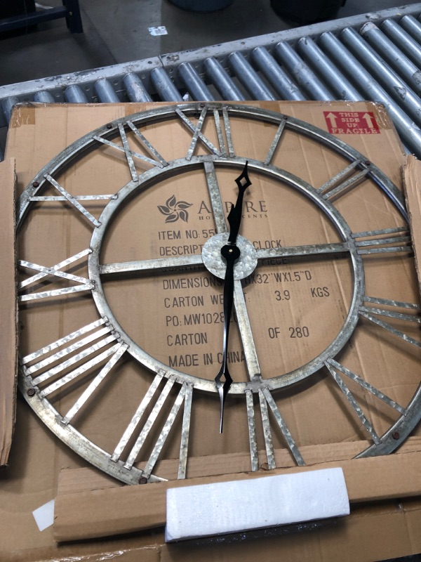 Photo 2 of 5551 Samson Metal Wall Clock, Gray
