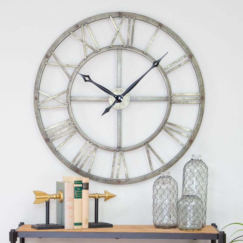 Photo 1 of 5551 Samson Metal Wall Clock, Gray
