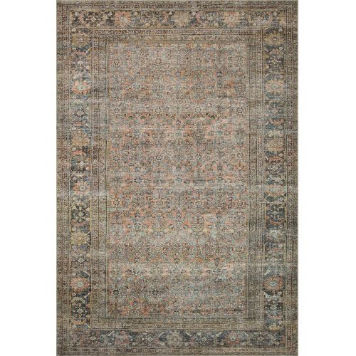 Photo 1 of Adrian Terracotta and Blue 5 Ft. X 7 Ft. 6 in. Area Rug
