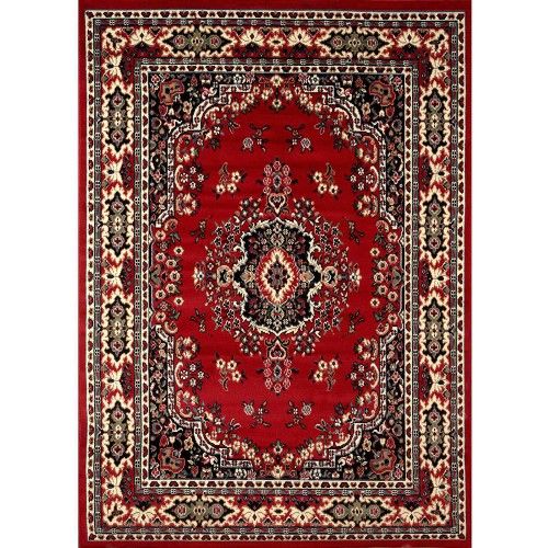 Photo 1 of 769924013915 21 X 35 in. Premium Sakarya Area Border Rug - Claret
