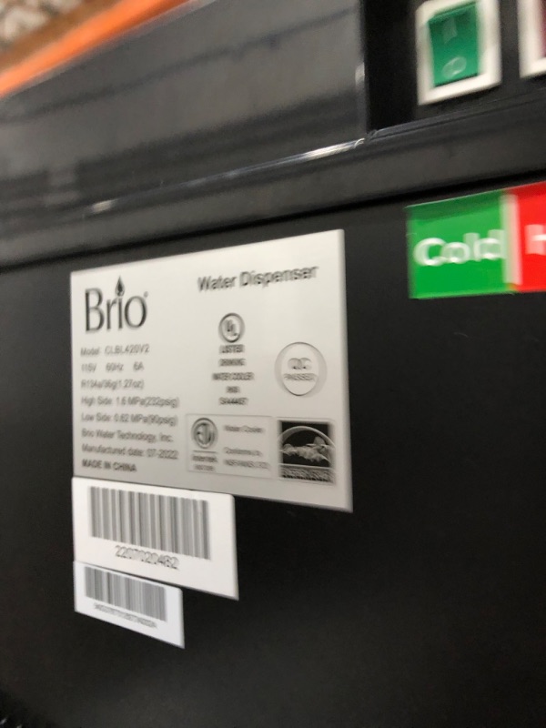 Photo 9 of Brio 400 Series Tri-Temperature Bottom Load Water Cooler Dispenser with Hot Cold and Room Temperature Water Holds 3 to 5 Gallon Capacity Water Jugs-
