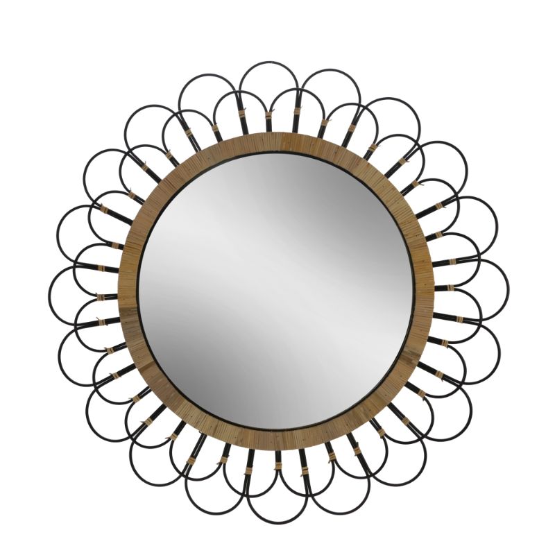 Photo 1 of 36" Daisy Wall Mirror, Black 37"H - 36.0" X 2.0" X 37.0"
