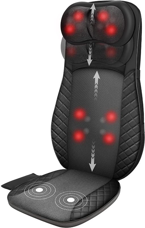 Photo 1 of Shiatsu Neck Back Massager with Heat, Deep Kneading Massagers for Neck and Back,Gifts for Men,Dad,Adjustable Height Massage Chair Pad,Full Body Massage Seat Cushion for Pain Relief
