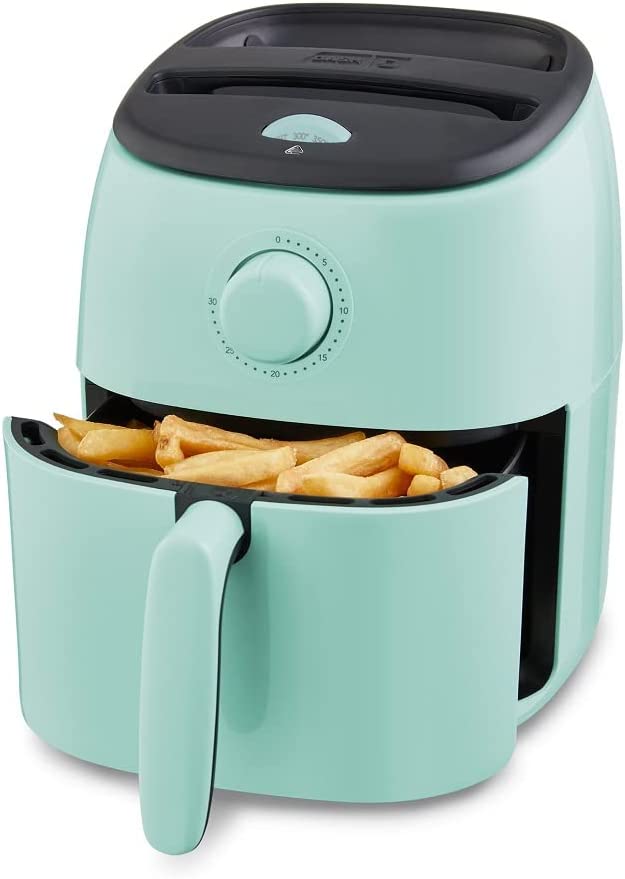 Photo 1 of DASH Tasti-Crisp™ Electric Air Fryer Oven Cooker with Temperature Control, Non-Stick Fry Basket, Recipe Guide + Auto Shut Off Feature, 1000-Watt, 2.6Qt, Aqua
