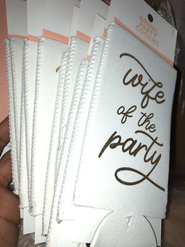 Photo 1 of 10 PACK -WIFE OF THE PARTY THERE BOTTLE PARTY COOZIES 