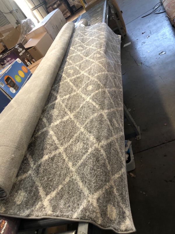 Photo 1 of 8 X10 Aksil Moroccan Beni Souk Area Rug Gray/Cream - JONATHAN Y
