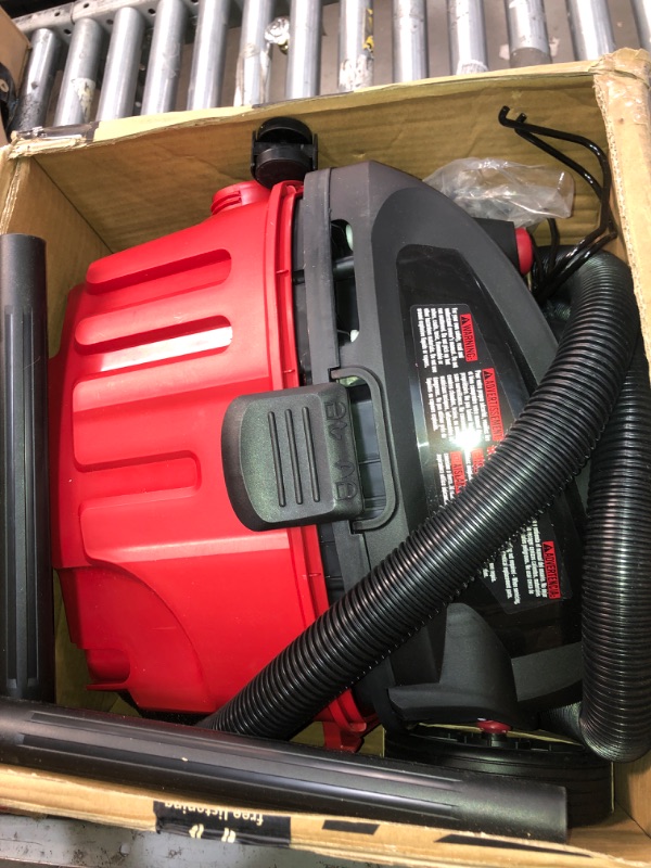 Photo 2 of Vacmaster 4 Gallon 5 Peak HP Wet Dry Shop Vacuum VF408 1101 Red Ideal for Home/Garage/Car
