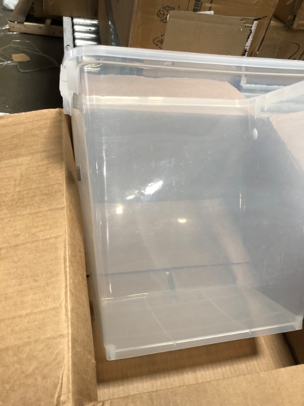 Photo 1 of 16 inch tall storage bin clear plastic