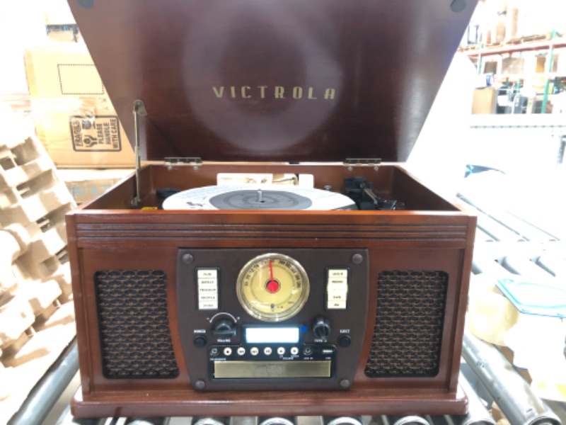 Photo 4 of Victrola 8-in-1 Bluetooth Record Player and Multimedia Center